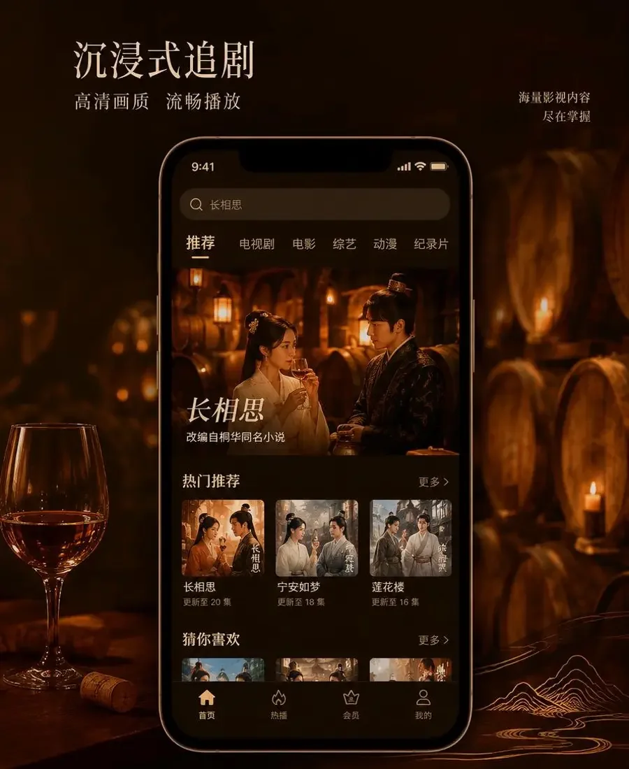 黄果短剧 APP 界面预览